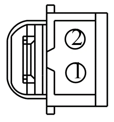Connector End View C475 - High Mounted Stoplamp — original illustration 1, reference 3955