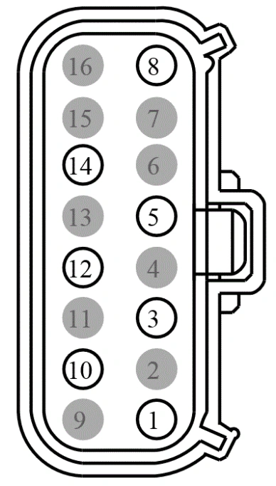 Connector End View C1041 - Headlamp Assembly RH — original illustration 1, reference 4058
