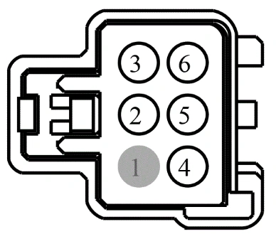 Connector End View C415 - Rear Lamp Assembly RH — original illustration 1, reference 3941