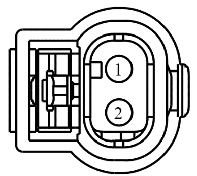 Connector End View C1757 - Engine Mount Control Solenoid — original illustration 1, reference 4256
