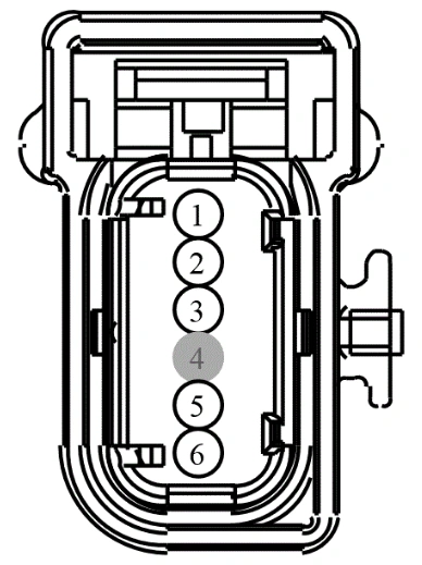 Connector End View C3238 - Passenger Safety Belt Buckle — original illustration 1, reference 4397