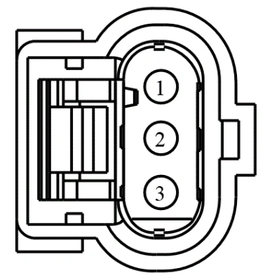 Connector End View C190 - Crankcase Pressure Sensor — original illustration 1, reference 3781