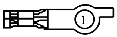 Connector End View C1041 - Headlamp Assembly RH — original illustration 1, reference 4057