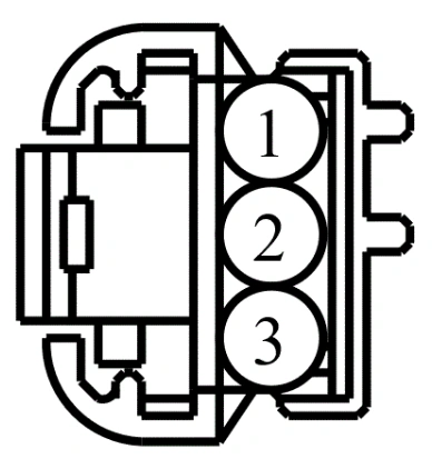 Connector End View C9801 - Passenger Airbag Deactivation (Pad) Indicator — original illustration 1, reference 4515