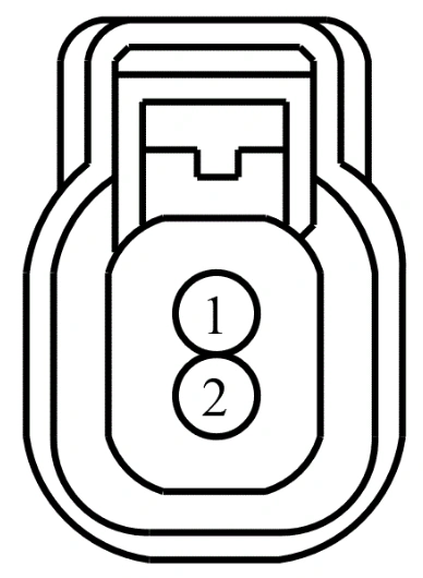 Connector End View C131 - Horn — original illustration 1, reference 3720