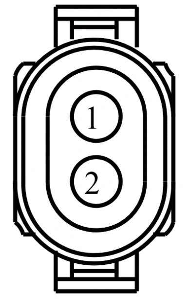 Connector End View C1323 - Front Fog Lamp RH — original illustration 1, reference 4132