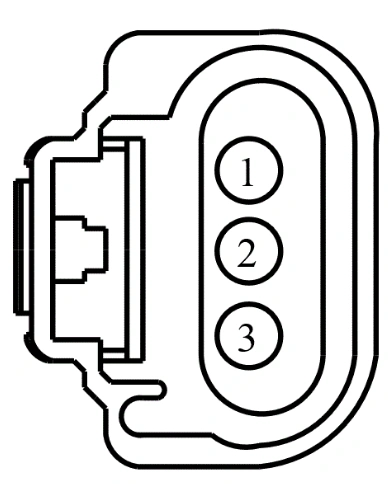 Connector End View C1646 - Battery Monitoring Sensor — original illustration 1, reference 4232