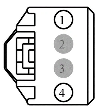 Connector End View C484 - Rear Speaker LH — original illustration 1, reference 3961