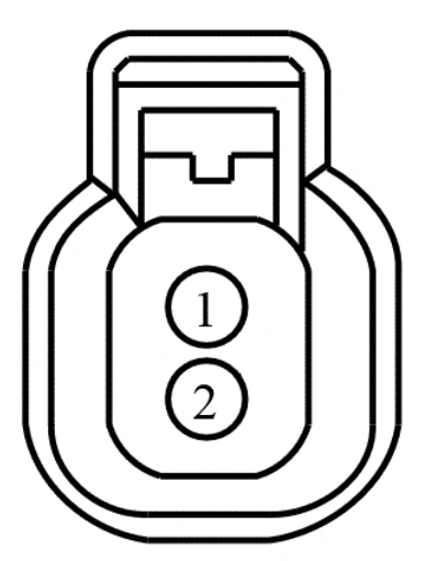 Connector End View C185 - Fuel Injector 5 — original illustration 1, reference 3773