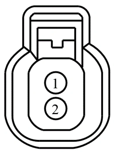 Connector End View C188 - Fuel Injector 8 — original illustration 1, reference 3779