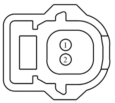 Connector End View C1466 - Front Impact Severity Sensor RH — original illustration 2, reference 4157