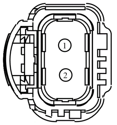 Connector End View C1757 - Engine Mount Control Solenoid — original illustration 1, reference 4255
