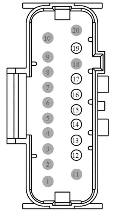 Connector End View C316 - Inline — original illustration 1, reference 3892