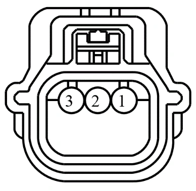 Connector End View C4010 - Rear Inner Parking Aid Sensor LH/Center — original illustration 1, reference 4434