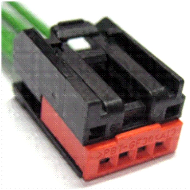 Connector End View C608 - Passenger Door Window Regulator Motor — original illustration 1, reference 4000