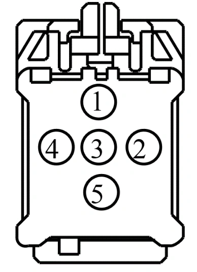 Connector End View C3276 - Power Folding Mirror Relay — original illustration 1, reference 4408