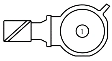 Connector End View C205 - Headlamp Switch — original illustration 1, reference 3788