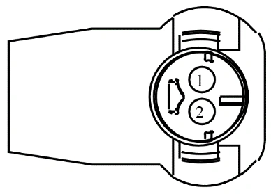 Connector End View C2607 - Passenger Knee Airbag — original illustration 1, reference 4355