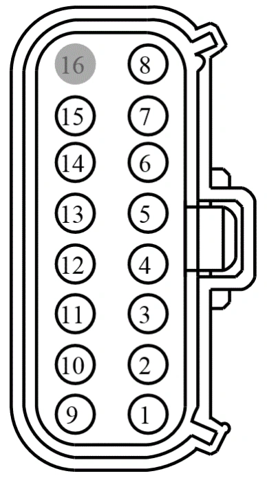 Connector End View C110 - Inline — original illustration 1, reference 3705