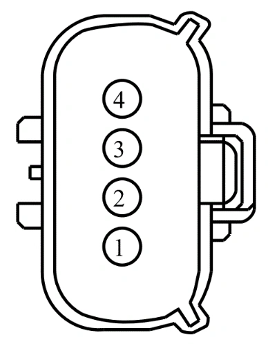 Connector End View C3206 - Inline — original illustration 2, reference 4390