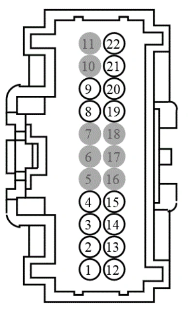 Connector End View C264 - Inline — original illustration 1, reference 3844
