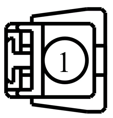 Connector End View C4082 - Audio Antenna — original illustration 1, reference 4446