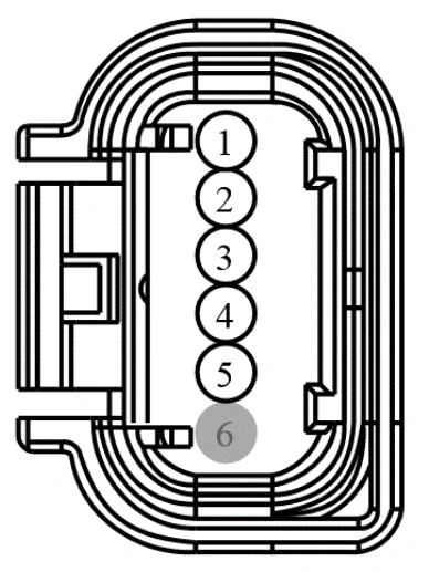 Connector End View C4357 - Rear Parking Aid Camera — original illustration 1, reference 4459