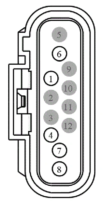Connector End View C1656 - Windshield Wiper Motor — original illustration 1, reference 4237
