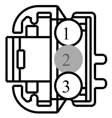 Connector End View C513 - Front Door Midwoofer Tweeter Speaker LH — original illustration 1, reference 3977