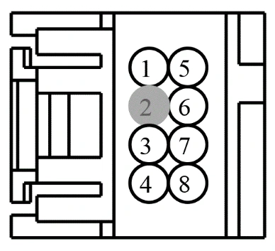 Connector End View C3618 - Media Hub — original illustration 1, reference 4426