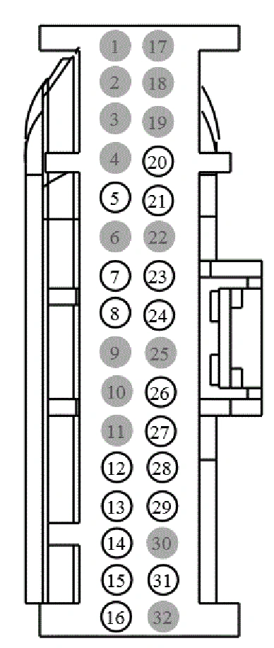 Connector End View C2280d - Body Control Module (Bcm) — original illustration 1, reference 4285