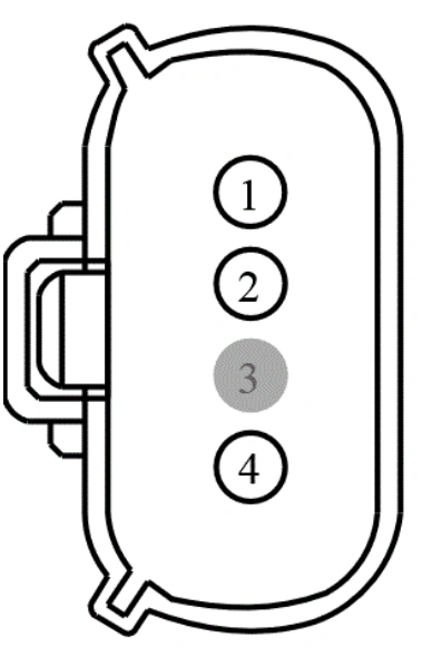 Connector End View C436 - Rear Fog Lamp — original illustration 1, reference 3951