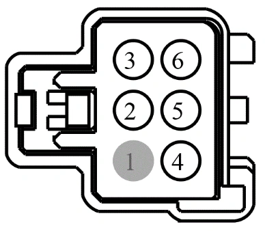 Connector End View C412 - Rear Lamp Assembly LH — original illustration 1, reference 3939