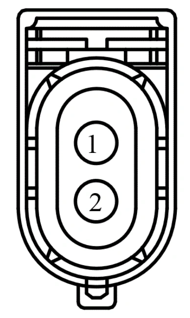 Connector End View C152 - Front Fog Lamp LH — original illustration 1, reference 3735