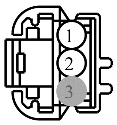 Connector End View C4848 - Convertible Top Sensor LH — original illustration 1, reference 4492
