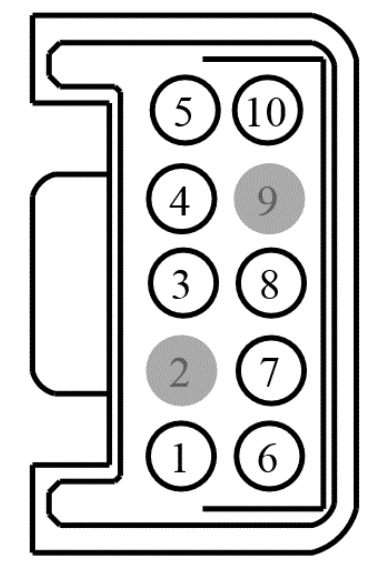 Connector End View C215 - Inline — original illustration 1, reference 3804