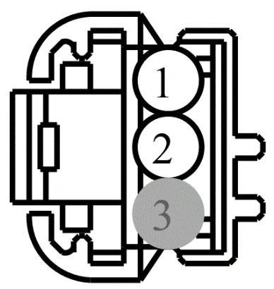 Connector End View C4849 - Convertible Top Sensor RH — original illustration 1, reference 4494