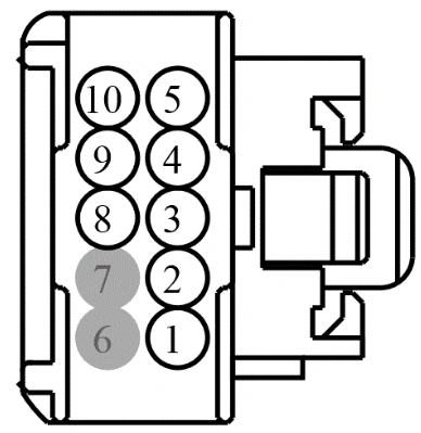 Connector End View C930 - Overhead Console — original illustration 1, reference 4043