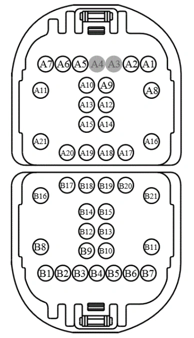 Connector End View C311 - Inline — original illustration 1, reference 3874