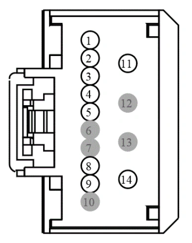 Connector End View C2385c - Audio Digital Signal Processing (Dsp) Module — original illustration 1, reference 4325