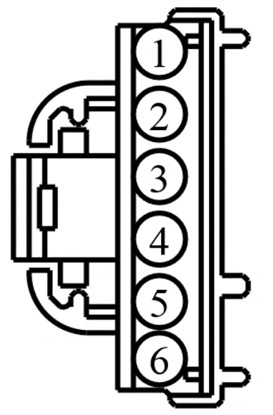 Connector End View C2367 - Steering Wheel Switch RH Lower — original illustration 1, reference 4314