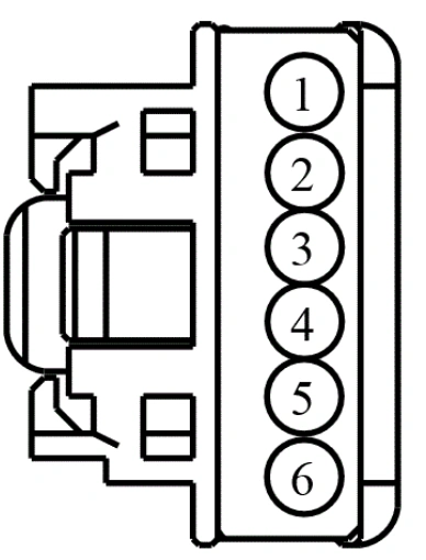 Connector End View C233 - In-Vehicle Temperature Sensor — original illustration 1, reference 3824