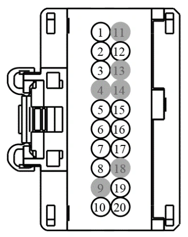 Connector End View C501b - Driver Door Module (Ddm) — original illustration 1, reference 3973