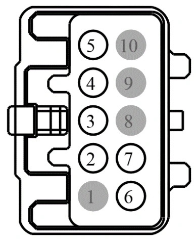 Connector End View C499 - Rear Lamp Assembly RH — original illustration 1, reference 3969