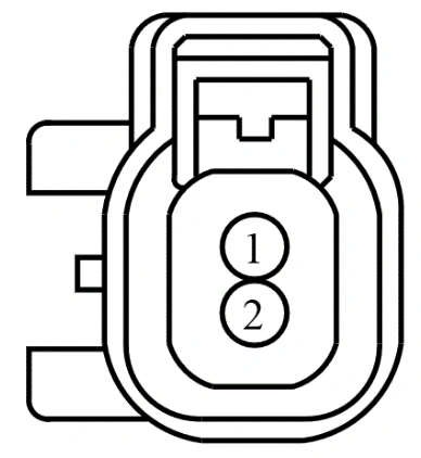 Connector End View C428 - Luggage Compartment Lamp — original illustration 1, reference 3945