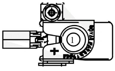 Connector End View C1100b - Battery — original illustration 1, reference 4081