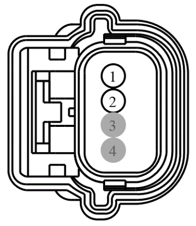 Connector End View C4378 - Keyless Entry Rear Antenna — original illustration 1, reference 4472