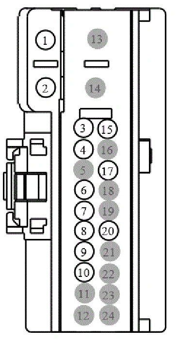 Connector End View C652a - Passenger Door Module (Pdm) — original illustration 1, reference 4021
