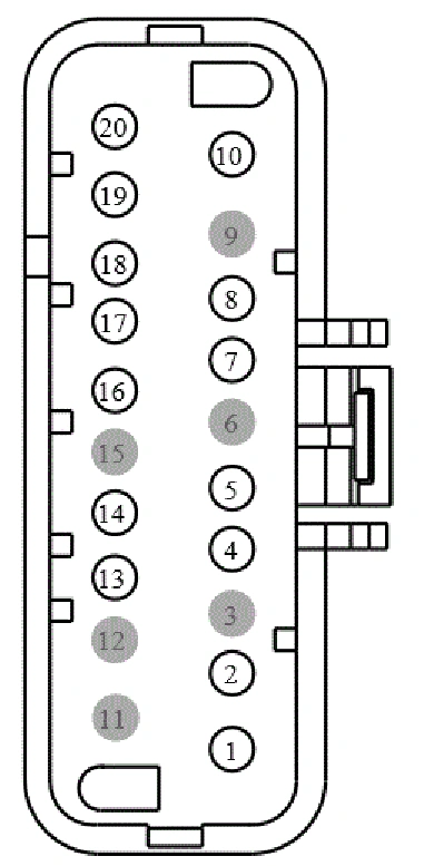 Connector End View C210 - Inline — original illustration 1, reference 3794