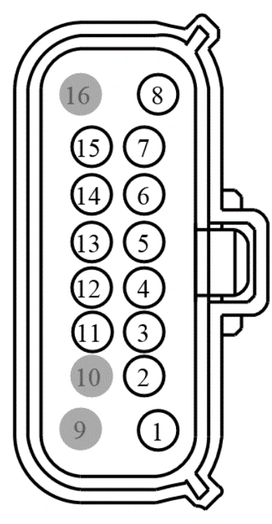 Connector End View C340 - Inline — original illustration 1, reference 3905